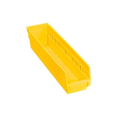 Quantum Storage Systems Nesting Storage Shelf Bin, Yellow, 12 PK QSB103YL